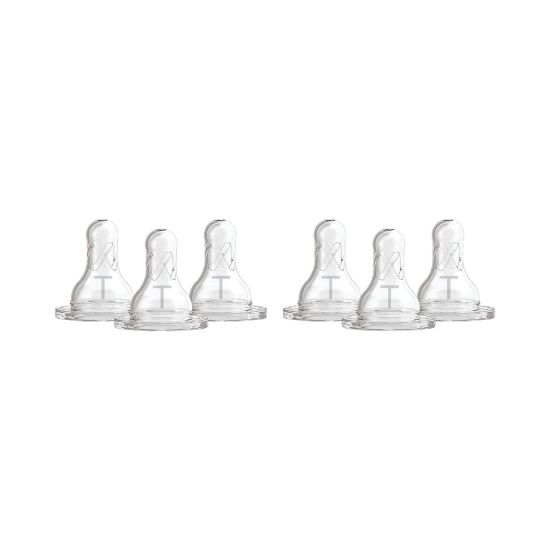 Picture of Dr. Brown’s Level T Narrow Baby Bottle Nipple, Slower Flow Rate for Infants, 100% Silicone Bottle Nipple, BPA Free, 0m+ - 6-Pack