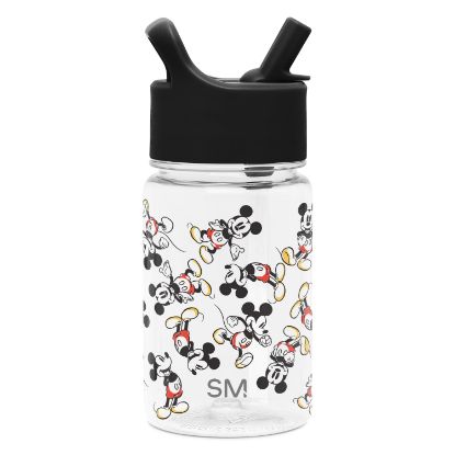 Picture of Simple Modern Disney Mickey Mouse Kids Water Bottle Plastic BPA-Free Tritan Cup with Leak Proof Straw Lid | Reusable and Durable for Toddlers, Boys | Summit Collection | 12oz, Mickey Mouse Retro