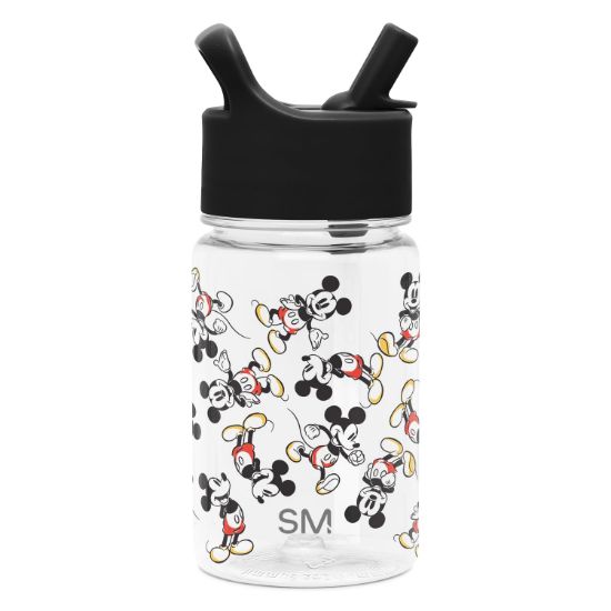 Picture of Simple Modern Disney Mickey Mouse Kids Water Bottle Plastic BPA-Free Tritan Cup with Leak Proof Straw Lid | Reusable and Durable for Toddlers, Boys | Summit Collection | 12oz, Mickey Mouse Retro