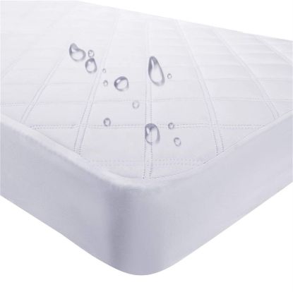 Picture of Yoofoss Waterproof Crib Mattress Protector, Quilted Crib Mattress Pad Cover Ultra Soft and Breathable, Machine Washable Toddler Mattress Protector for Standard Baby Crib Size 52''x28''