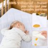 Picture of Yoofoss Waterproof Crib Mattress Protector, Quilted Crib Mattress Pad Cover Ultra Soft and Breathable, Machine Washable Toddler Mattress Protector for Standard Baby Crib Size 52''x28''