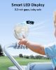 Picture of SWEETFULL Portable Stroller Fan with Display 4000mAh Battery Powered Mini Clip On Fan, 4-Speed Rechargeable Small Personal Cooling for Baby Car Seat Crib Travel - White