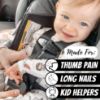 Picture of UnbuckleMe Car Seat Buckle Release Tool - Easy Opener Aid for Arthritis, Long Nails, Older Kids - Button pusher for infant, toddler, convertible 5 pt harness car seats - As Seen on Shark Tank (Lime)
