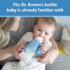 Picture of Dr. Brown's Milestones Narrow Sippy Spout Bottle with 100% Silicone Handles, Easy-Grip Handles with Soft Sippy Spout, 8oz/250mL, Black & Ecru, 2 Count (Pack of 1), 6m+