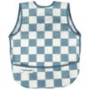 Picture of Tiny Twinkle Mess Proof Baby Bib - Waterproof Baby Apron - Machine Washable - PVC, BPA, & Phthalate Free - Great Travel Bib for Baby Eating - Baby Food Bibs (Blue Checkers, Small 6-24 Months)