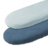 Picture of Muslin Bassinet Fitted Sheets, 2 Pack for Baby Boy and Girl, Soft Breathable Stretchy Baby Pad/Mattress Sheet Set, Universal Fit for Hourglass Oval and Rectangle Bassinet Mattress (Bright Colors)