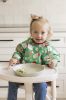 Picture of Tiny Twinkle Mess Proof Baby Bib, Cute Full Sleeve Bib Outfit, Waterproof Bibs for Toddlers, Machine Washable, Tug Proof, Baby Smock for Eating, Long Sleeved (Santa, Small 6-24 Months)