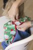 Picture of Tiny Twinkle Mess Proof Baby Bib, Cute Full Sleeve Bib Outfit, Waterproof Bibs for Toddlers, Machine Washable, Tug Proof, Baby Smock for Eating, Long Sleeved (Santa, Small 6-24 Months)
