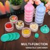 Picture of Accmor Formula Dispenser On The Go, 5 Compartments Stackable Formula Container for Travel, Baby Milk Powder Kids Snack Container, BPA Free