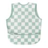 Picture of Tiny Twinkle Mess Proof Baby Bib - Waterproof Baby Apron - Machine Washable - PVC, BPA, & Phthalate Free - Great Travel Bib for Baby Eating - Baby Food Bibs (Green Checkers, Small 6-24 Months)