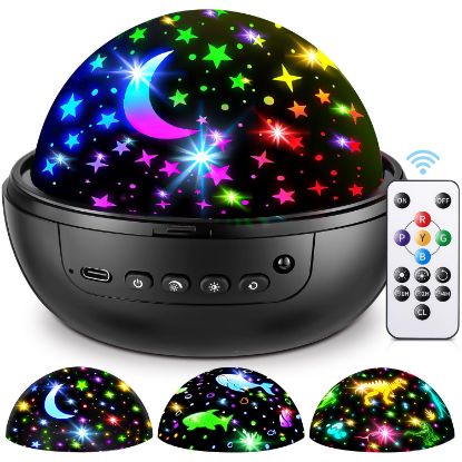 Picture of COOLNIGHT Night Light for Kids, 93 Lighting+3 Films Kids Night Light Projector, Remote+Dimmable Star Projector, 360° Slient Star Lights for Ceiling Projector, Stars for Ceiling Stars,Gifts&Room Decor