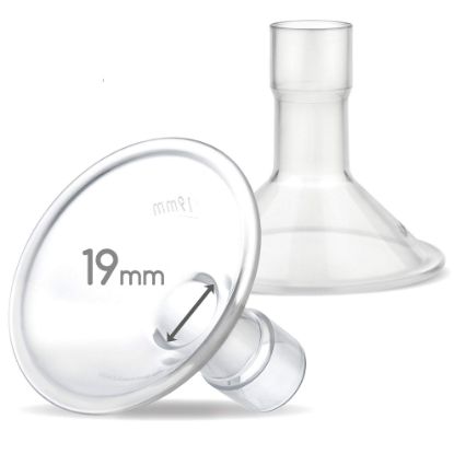 Picture of Maymom MyFit 19 mm Small Shields, Compatible with Medela Breast Pump- PersonalFit, Freestyle, Harmony, Maxi, Flex Connector, Connect to Widemouth/Narrow Connector, 2pcs