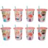 Picture of The First Years Cocomelon Take & Toss Toddler Straw Cups - Spill Proof Toddler Sippy Cups with Snap On Lids and Straws - Cocomelon Feeding and Party Supplies - 10 Oz - 8 Count