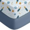 Picture of Yoofoss Pack and Play Sheets Fitted, Mini Crib Sheets 2-Pack for Pack N Play Mattress, Stretchy Playard Sheet, Soft and Breathable Blue Rocket