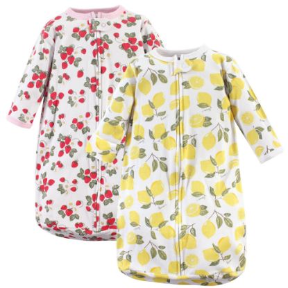 Picture of Hudson Baby Unisex Baby Cotton Long-Sleeve Wearable Sleeping Bag, Sack, Blanket, Strawberry Lemon, 0-3 Months