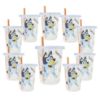 Picture of The First Years Bluey Take & Toss Toddler Straw Cups - Spill Proof Toddler Sippy Cups with Snap On Lids and Straws - Bluey Gifts and Bluey Party Supplies - 10 Oz - 10 Count