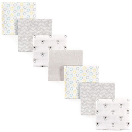 Picture of Luvable Friends Unisex Baby Cotton Flannel Receiving Blankets, Koala 7-Pack, One Size