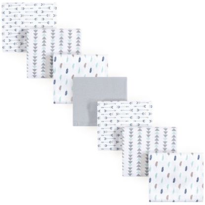 Picture of Luvable Friends Unisex Baby Cotton Flannel Receiving Blankets, Boy Feathers 7-Pack, One Size