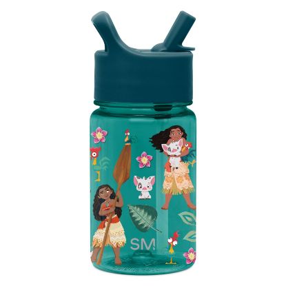 Picture of Simple Modern Disney Moana Kids Water Bottle Plastic BPA-Free Tritan Cup with Leak Proof Straw Lid | Reusable and Durable for Toddlers, Girls | Summit Collection | 12oz, Moanas Village