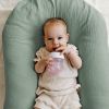 Picture of Muslin Bassinet Fitted Sheets, 2 Pack for Baby Boy and Girl, Soft Breathable Stretchy Baby Pad/Mattress Sheet Set, Universal Fit for Hourglass Oval and Rectangle Bassinet Mattress (Natural Leaves)