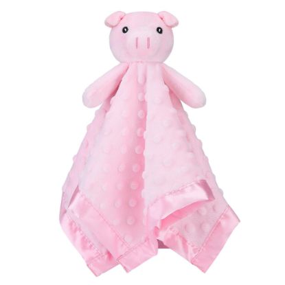 Picture of Pro Goleem Pig Loveys for Babies, Soft Security Blanket Baby Snuggle Toy Newborn Stuffed Animals Baby Gifts for Boys and Girls, 16 Inch