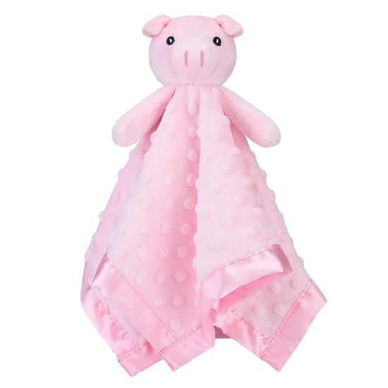 Picture of Pro Goleem Pig Loveys for Babies, Soft Security Blanket Baby Snuggle Toy Newborn Stuffed Animals Baby Gifts for Boys and Girls, 16 Inch