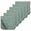 Picture of Looxii Muslin Burp Cloths 100% Cotton Large 20''x10'' Extra Soft and Absorbent 6 Pack Baby Burping Cloth for Boys Girls (Dark Green)