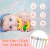Picture of Babygoal Doll Pacifier Clips with Pacifier Case, 6 Pack Binky Paci Holder Clips and Leash for Boys and Girls Fits for Most Pacifier, Binkie Styles & Baby Teethers & Toys and Gift 6PS33-GZ
