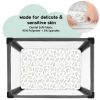 Picture of Yoofoss Pack and Play Sheets Fitted, Mini Crib Sheets 2-Pack for Pack N Play Mattress, Stretchy Playard Sheet, Soft and Breathable Green + Leaf