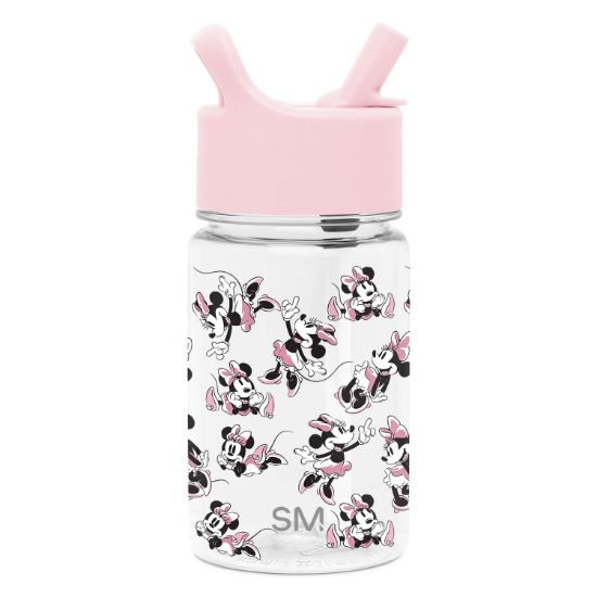 Picture of Simple Modern Disney Minnie Mouse Kids Water Bottle Plastic BPA-Free Tritan Cup with Leak Proof Straw Lid | Reusable and Durable for Toddlers, Girls | Summit Collection | 12oz, Minnie Mouse Retro