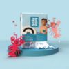 Picture of Hello Bello Premium Swim Diapers - Size L (32-40 lbs), Cute Extra-Bright Lobster Designs, 17 Count Jumbo Pack