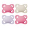 Picture of MAM Original Matte Baby Pacifiers, Binky for Girls 0-6 Months, BPA-Free Silicone Nipple, Easy to Clean, Best for Breastfed Babies, Developed with Medical Experts, 4 Count Binkies