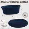 Picture of Pro Goleem Small Woven Basket with Gift Bags and Ribbons Durable Baskets for Gifts Empty Small Rope Basket for Storage 12"X 8" X 5" Baby Toy Baskets with Handles, Navy Blue