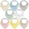 Picture of 8-Pack Organic Baby Bandana Bibs for Girls - Super Absorbent Triangle Baby Bibs for Drooling and Teething Infant, 100% Cotton Extra Soft for Newborn, Infant 0-36 Months (Dawn)