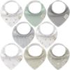 Picture of 8-Pack Organic Baby Bandana Bibs for Girls - Super Absorbent Triangle Baby Bibs for Drooling and Teething Infant, 100% Cotton Extra Soft for Newborn, Infant 0-36 Months (Nordic)
