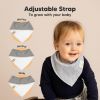 Picture of 8-Pack Organic Baby Bandana Bibs for Girls - Super Absorbent Triangle Baby Bibs for Drooling and Teething Infant, 100% Cotton Extra Soft for Newborn, Infant 0-36 Months (Nordic)