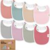 Picture of 8-Pack Organic Baby Bibs for Boys, Girls - Soft Cotton Drooling and Teething Bibs for Baby Girl & Boy, Extra Absorbent, Easy To Clean & Put On for Toddler, Newborn, Infant 0-24 Months (Muted Pastel)