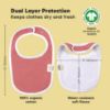 Picture of 8-Pack Organic Baby Bibs for Boys, Girls - Soft Cotton Drooling and Teething Bibs for Baby Girl & Boy, Extra Absorbent, Easy To Clean & Put On for Toddler, Newborn, Infant 0-24 Months (Muted Pastel)