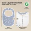 Picture of 8-Pack Organic Baby Bibs for Boys, Girls - Soft Cotton Drooling and Teething Bibs for Baby Girl & Boy, Extra Absorbent, Easy To Clean & Put On for Toddler, Newborn, Infant 0-24 Months (Fleur)