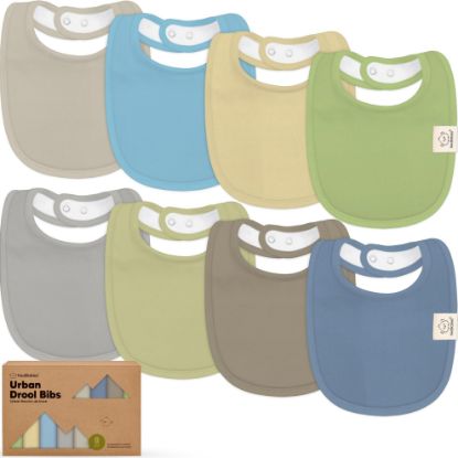 Picture of 8-Pack Organic Baby Bibs for Boys, Girls - Soft Cotton Drooling and Teething Bibs for Baby Girl & Boy, Extra Absorbent, Easy to Clean & Put On for Toddler, Newborn, Infant 0-24 Months (Icelandic)