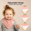 Picture of 8-Pack Organic Baby Bandana Bibs for Girls - Super Absorbent Triangle Baby Bibs for Drooling and Teething Infant, 100% Cotton Extra Soft for Newborn, Infant 0-36 Months (Mauve)