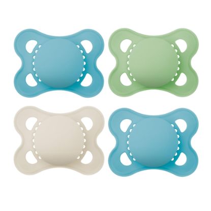 Picture of MAM Original Matte Baby Pacifiers, Binky for Boys 0-6 Months, BPA-Free Silicone Nipple, Easy to Clean, Best for Newborn Babies, Developed with Medical Experts, 4 Count Binkies