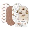 Picture of Gllquen Baby Bassinet Sheets 4 Pack, Breathable Cozy Fitted Mattress Sheet, Elastic Travel Crib Fashionable Floral Pattern, Standard Cradle Safe Sheets for Baby Boy Girls 32"X16" (Bear)