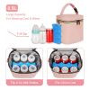 Picture of Mancro Breastmilk Cooler Bag Fits 6 Bottles Up to 9 Ounce, Insulated Baby Bottle Bag Comes with ice Pack and Shoulder Strap, Baby Bottle Cooler Bags for Daycare Nursing, Pink
