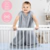 Picture of BSTOPPT Fleece Baby Sleep Sack With Plush Dots,2 Pack TOG 1.5 Baby Wearable Blanket with 2-Way Zipper, Toddler Sleep Sack (Gray & Pink, 18-24 Months)