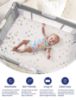 Picture of TotAha Premium Stretchy Pack N Play Playard Sheets | Mini Crib Sheets (2-Pack)-Hypoallergenic, Silky Comfort, AButtery Soft, Calming Effect, All-Season Jersey-Knit (Blue Flower & Small Floral)