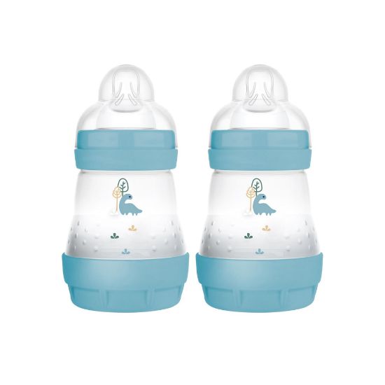 Picture of MAM Easy Start Anti-Colic Baby Bottle 5 oz, Slow Flow, Breastfeeding-Like Silicone Nipple Bottle, Reduces Colic, Gas, & Reflux, Easy-to-Clean, BPA-Free, Vented Baby Bottles for Newborns, 0-3 Months