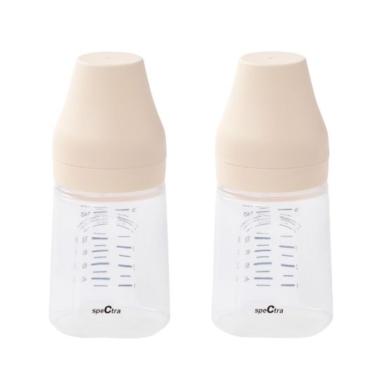 Picture of Spectra - Wide Neck Baby Bottles - Compatible with Spectra Breast Milk Pump Flanges (Pack of 2)