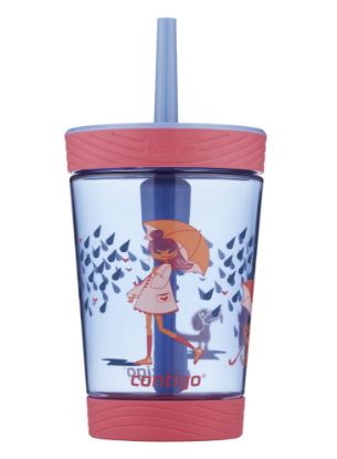 Picture of Contigo Kids Spill-Proof Tumbler with Straw, 14oz., Raining Cats and Dogs