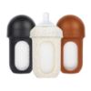 Picture of Boon Nursh Reusable Silicone Pouch Baby Bottles - Medium Flow Nipple - Silicone Baby Bottle Pouch and Nipple - Baby Feeding Essentials - Speckle - 3-6 Months - 3 Count - 8 Ounce
